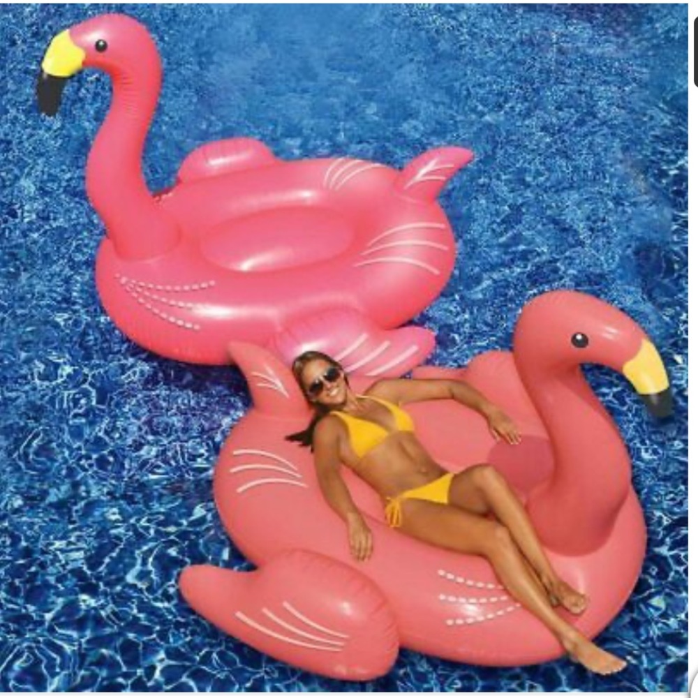 Inflatable Swimming Pool Ride-On Flamingo Float